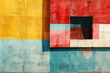 Colorful Abstract Urban Wall