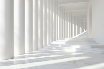 Empty hall of modern architectures 

