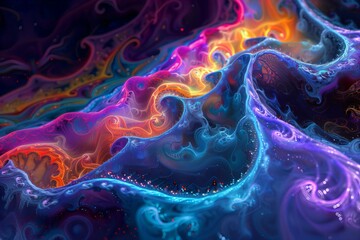 Vibrant Abstract Fluid Art