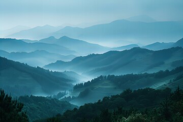 Fototapeta premium Misty Mountain Landscape