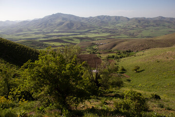 The beautiful nature of the Kurdistan province of Iran and the villages and greenery around the city of Saqqez