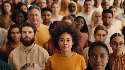 A vibrant web banner showcasing individuals from diverse ethnic backgrounds coming together in harmony, capturing a range of skin tones, clothing styles, and expressions to represent diversity.
