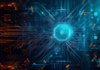 Obraz premium Photo of computer circuit board background