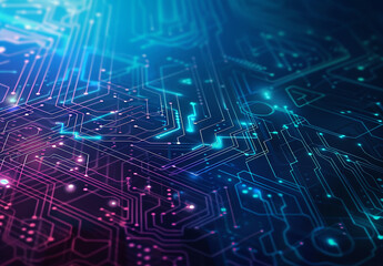 Fototapeta premium Photo of computer circuit board background