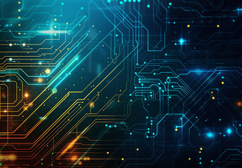 Obraz premium Photo of computer circuit board background