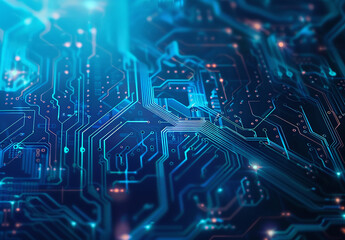 Fototapeta premium Photo of computer circuit board background