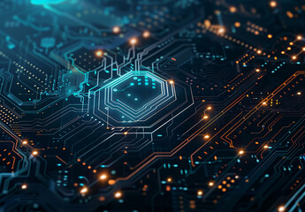 Obraz premium Photo of computer circuit board background