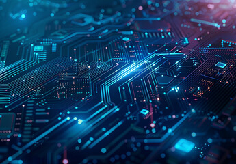 Obraz premium Photo of computer circuit board background