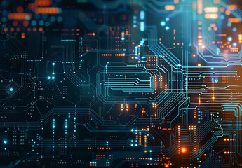 Obraz premium Photo of computer circuit board background