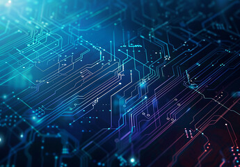 Obraz premium Photo of computer circuit board background