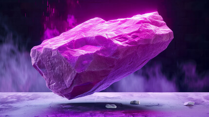 Amethyst color crystal stone isolated