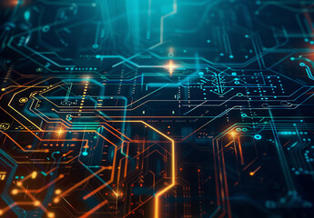 Obraz premium Photo of computer circuit board background