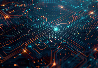 Obraz premium Photo of computer circuit board background