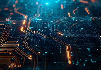 Obraz premium Photo of computer circuit board background