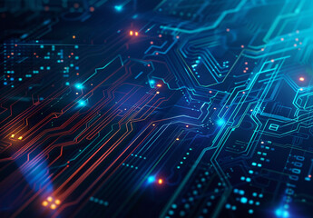 Obraz premium Photo of computer circuit board background