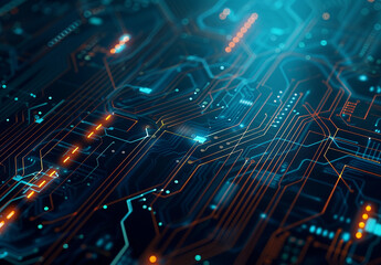Obraz premium Photo of computer circuit board background