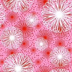 Simple floral seamless pattern with flowers for fabrics and cards and linens