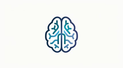 generate unique, modern, white background, vector logo for brain and memory health company