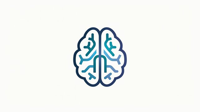 generate unique, modern, white background, vector logo for brain and memory health company