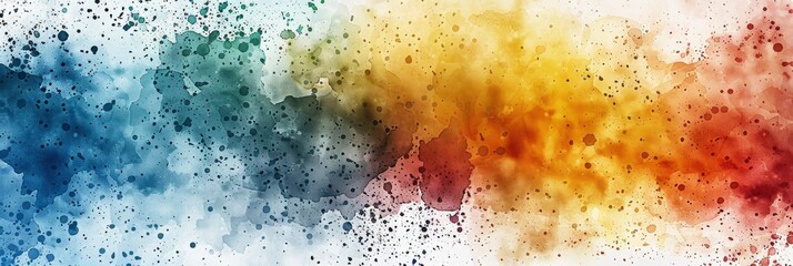 Obraz premium Abstract Texture Background With Watercolor Splashes In Cheerful Colors Celebrating Friendships, Abstract Texture Background