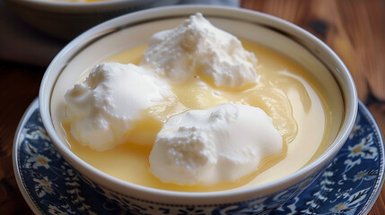 hungarian mad&aacute;rtej recipe photo like floating island vanilla custart an egg yolk based vanilla liquid some light boiled sweet egg white foam cloud floating inside traditional hungarian cousine