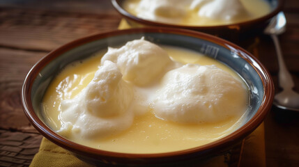 hungarian mad&aacute;rtej recipe photo like floating island vanilla custart an egg yolk based vanilla liquid some light boiled sweet egg white foam cloud floating inside traditional hungarian cousine