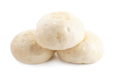 Fototapeta premium Delicious chinese steamed buns isolated on white