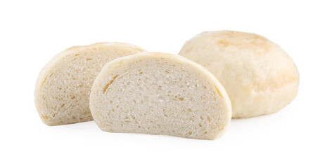 Delicious chinese steamed buns isolated on white