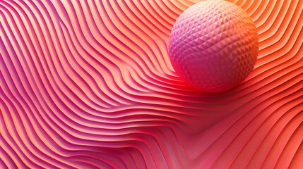 Half tone background with 3D ball
