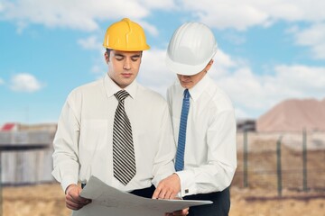 Caucasian Civil Engineer On Construction Site