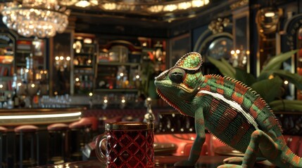 A Chameleons Encounter with Art Deco Grandeur A Stylish Gala Event