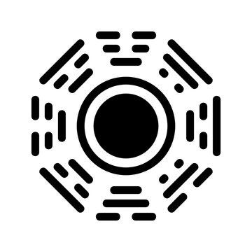 I Ching Icon Vector Symbol Design Illustration
