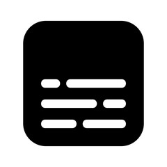 Subtitle Icon Vector Symbol Design Illustration