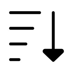 Sort Icon Vector Symbol Design Illustration