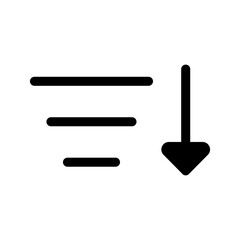 Sort Icon Vector Symbol Design Illustration