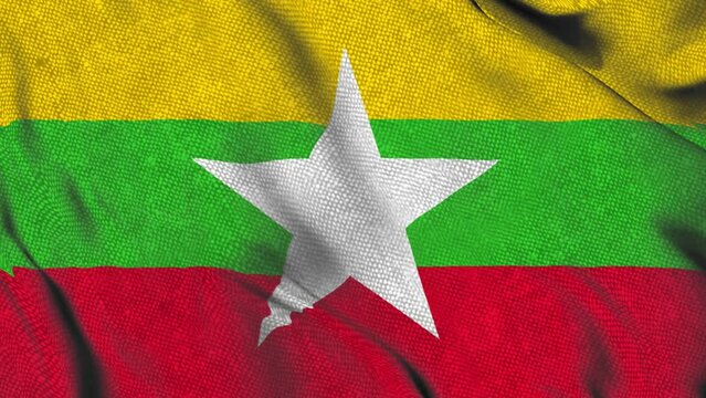 Myanmar, country flag Myanmar