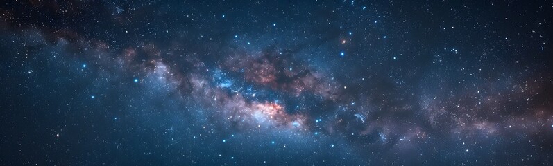 Obraz premium Space background with spiral galaxy and stars
