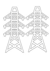 SILUETAS VECTORIZADAS DE TORRES ELECTRICAS