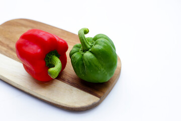 Red and green fresh bell pepper