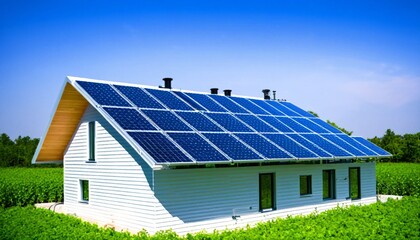 Fototapeta premium A.I. Solar home systems as an environmentally friendly industry