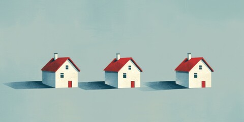 Housing Crisis: Minimalist Depictions of Skyrocketing Property Prices