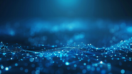 Blurry Blue Lights and Lines