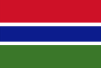 Flag of Gambia vector illustration