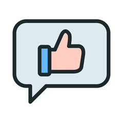Thumbs up icon. Reviews icon