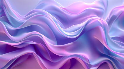 Obraz premium Iridescent Fluid Waves in Abstract Pastel Design with Soft Focus and Flowing Curves Dreamy, Modern, Artistic Concepts and Elegant Decor Uses in Trendy, Ethereal Palette 8K Wallpaper High-resolution