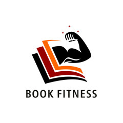 book gym logo symbol vector illustration design