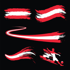 Austria's flag and soccer