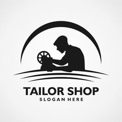 tailor logo symbol vector illustration design