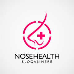 health nose logo symbol vector illustration design