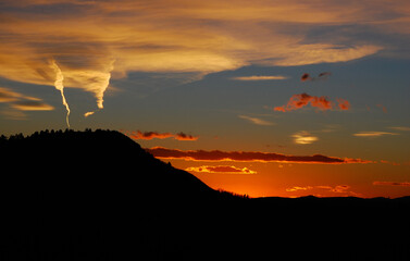 Interesting sunset near Hesperus, Colorado